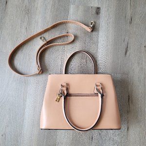 Faux Leather Nude Tan Tote Hand Bag Purse